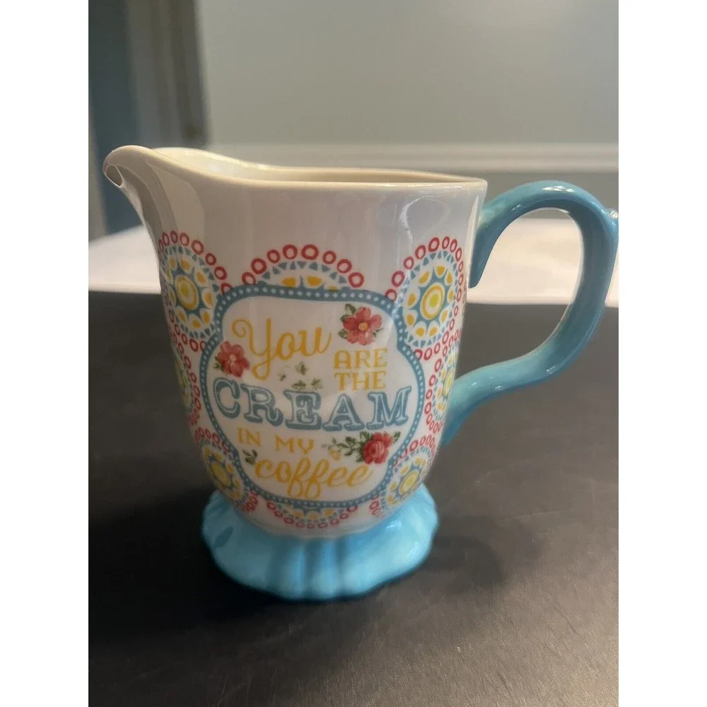 Pioneer Woman Hyacinth Footed Creamer Pitcher 